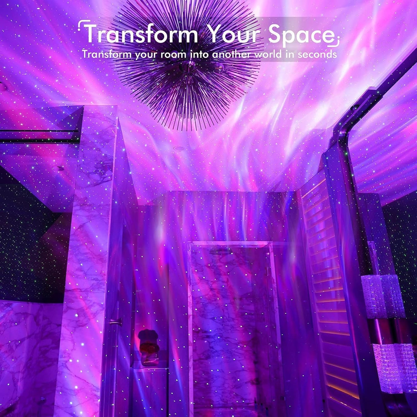 Rossetta Star Projector, Galaxy Projector for Bedroom, LED Night Light Aurora Projector with Bluetooth Speaker, White Noise, Timer and Remote, Room Decor, Gifts for Kids, Adults, Christmas, Birthday