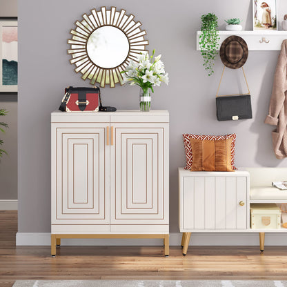 Tribesigns Shoe Cabinet with Doors, 20 Pairs Entryway Shoe Storage Cabinet with Shelves, 5-Tier
