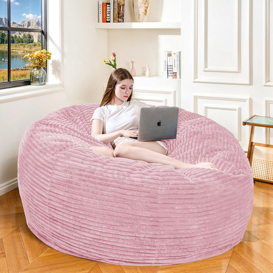 Large Bean Bag Chair, 5FT Giant Beanbag Chairs with Memory Foam Filled, Bean Bag Chairs for Adults