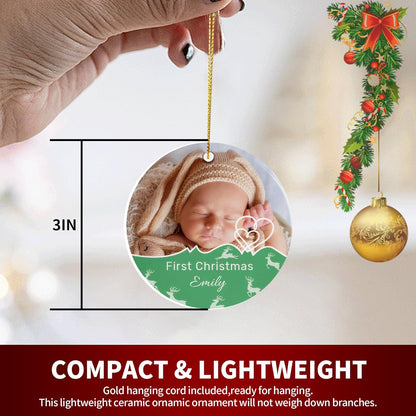 Personalized Christmas Ornaments, Custom Photo & Text 2025 Christmas Tree Ornament, Ideal for Xmas Decorations, Baby Showers, Weddings, Birthdays, Gifts for Mom, Dad, Kids, Pets, Friends