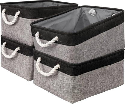 Storage Bins, Storage Cubes Storage Containers for Organizing with Handles for Organizer Bins (15.7 x 11.8 x 8.2 inches)