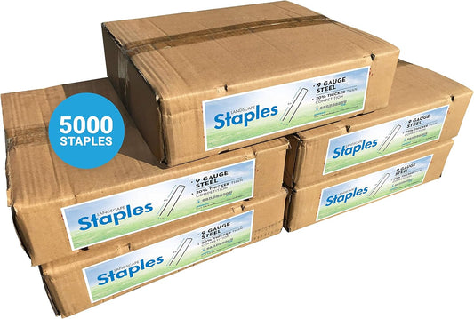 Sandbaggy 6 inch Landscape Sod Staples (9 Gauge Steel) ~ Great for Hard Soil - 20% Thicker Than