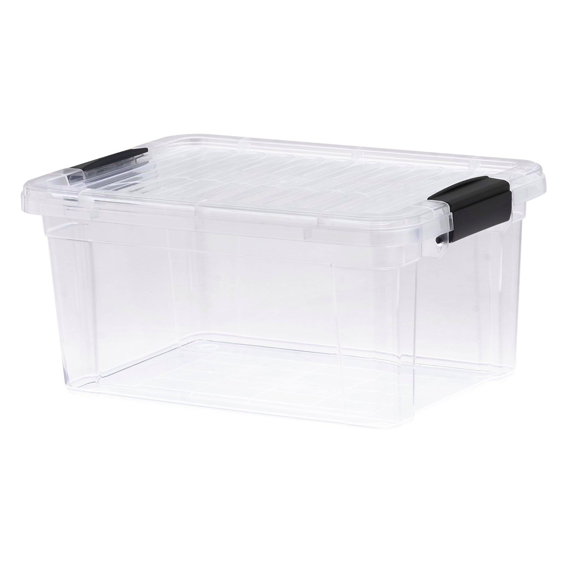 Superio Small Clear Storage Box with Lid, 6.6 Quart Plastic Container Bins for Organizing