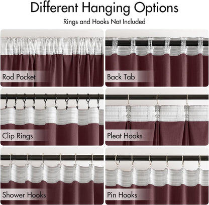 MIULEE Hot Pink Velvet Curtains 108 inches 2 Panels - Luxury Room Darkening Window Drapes for Bedroom Living Room Thermal Insulated Super Soft Blackout Extra Long, Back Tab Rod Pocket Pinch Pleated