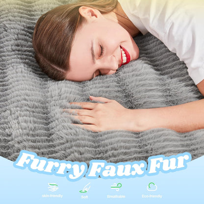 Hobestluk 3 in 1 Bean Bag Chair Giant Bean Bag Chairs for Adults with Ripple Cover Convertible Bean Bag Floor Cushion with Machine Washable Cover for Living Room (Ripple Grey)