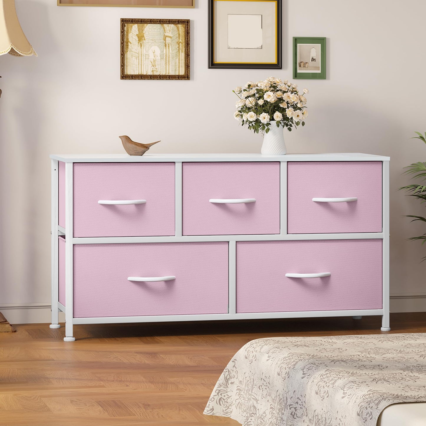 YITAHOME 5 Drawer Dresser - Fabric Storage Tower, Organizer Unit for Bedroom, Living Room, Hallway