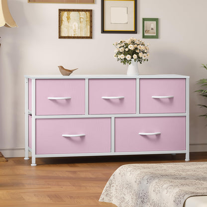 YITAHOME 5 Drawer Dresser - Fabric Storage Tower, Organizer Unit for Bedroom, Living Room, Hallway