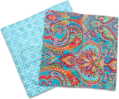 NEWLAKE European Gorgeous Floral Style Cotton Throw Pillow Covers (2 Pieces, 18X18 Inch)