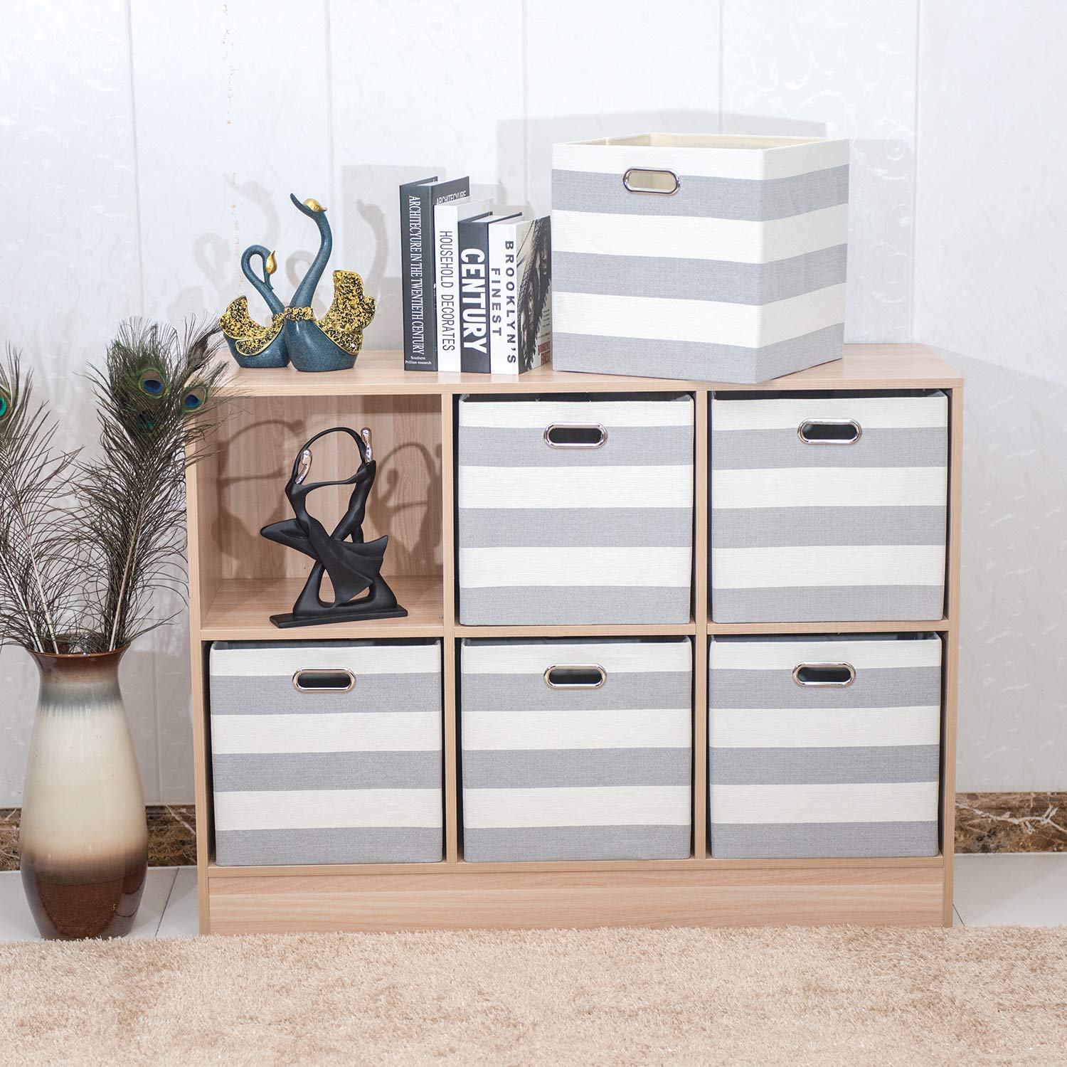 Posprica 3X Thicker Storage Bins Storage Cubes, 13×13 Fabric Storage Boxes Foldable Baskets