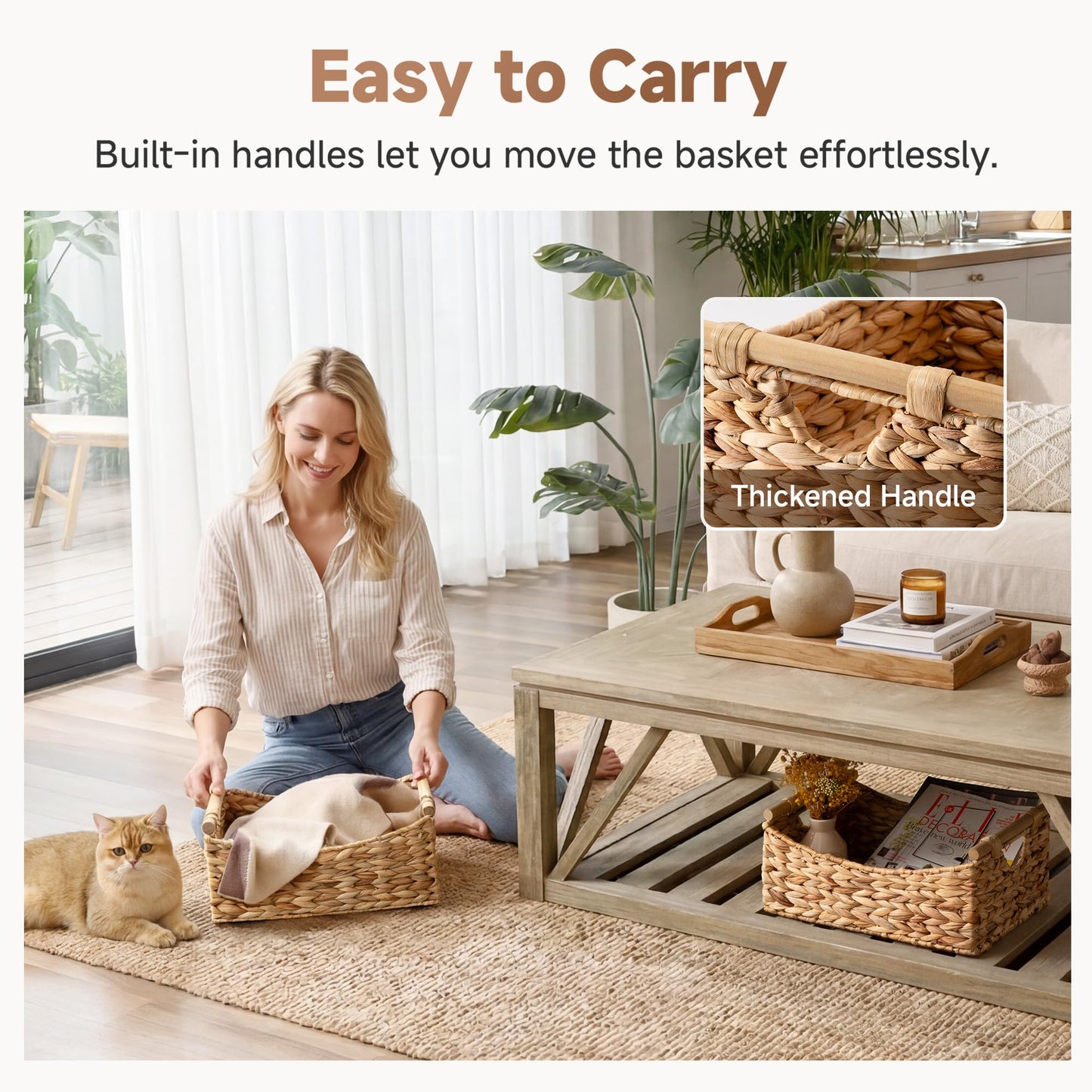 StorageWorks Large Wicker Baskets for Organizing,Pantry Storage Bins,1-Pack