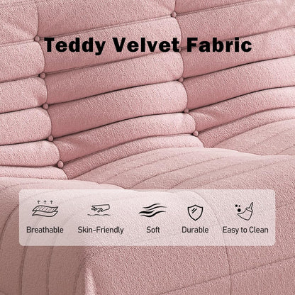 Big Bean Bag Chairs for Adults, 3 Seater Large Bean Bag Sofa, Fireside Chair Lazy Sofa Chair with High Density Comfortable Foam, Modern Bean Bag for Living Room, Bedroom, Office (Pink)