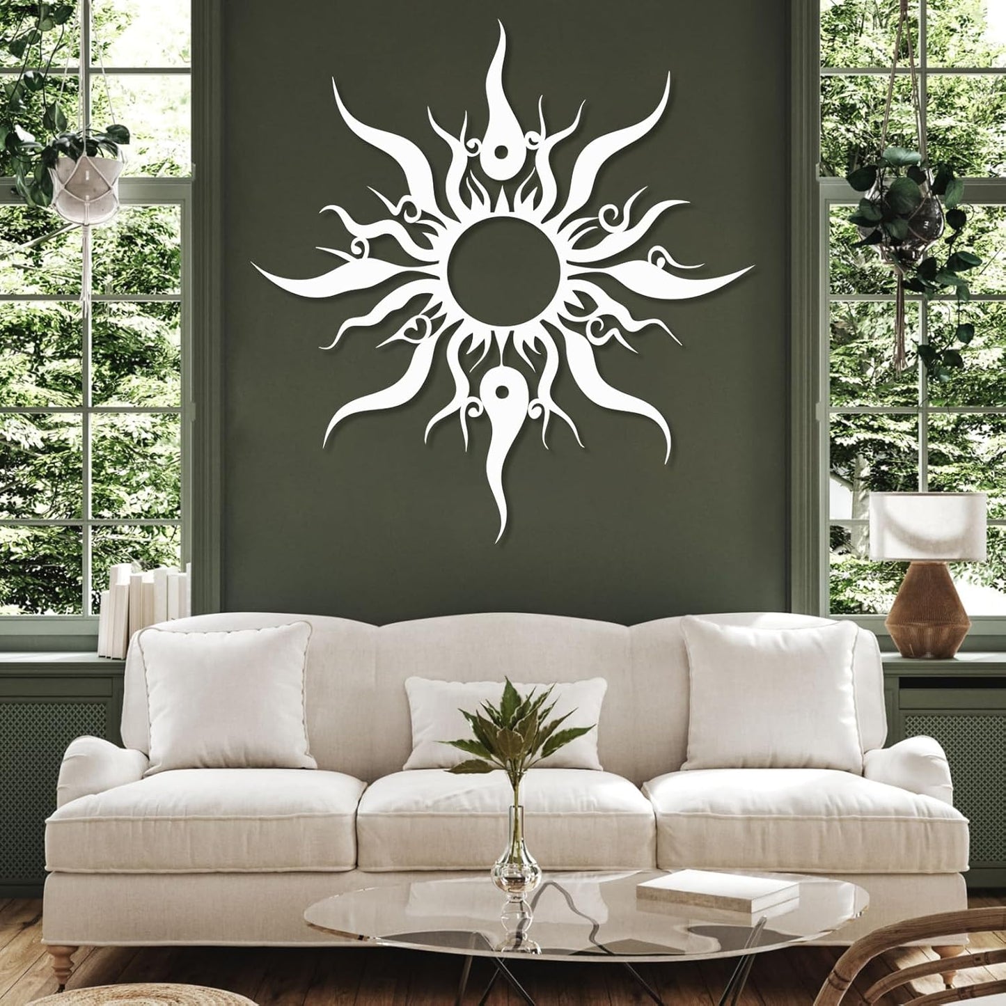 Hotuijxca Metal Wacky Sun Wall Art, Wacky Sun Metal Decor for Livingroom, Bedroom (Gold, 28"x27"/70x67cm, metal wall art)