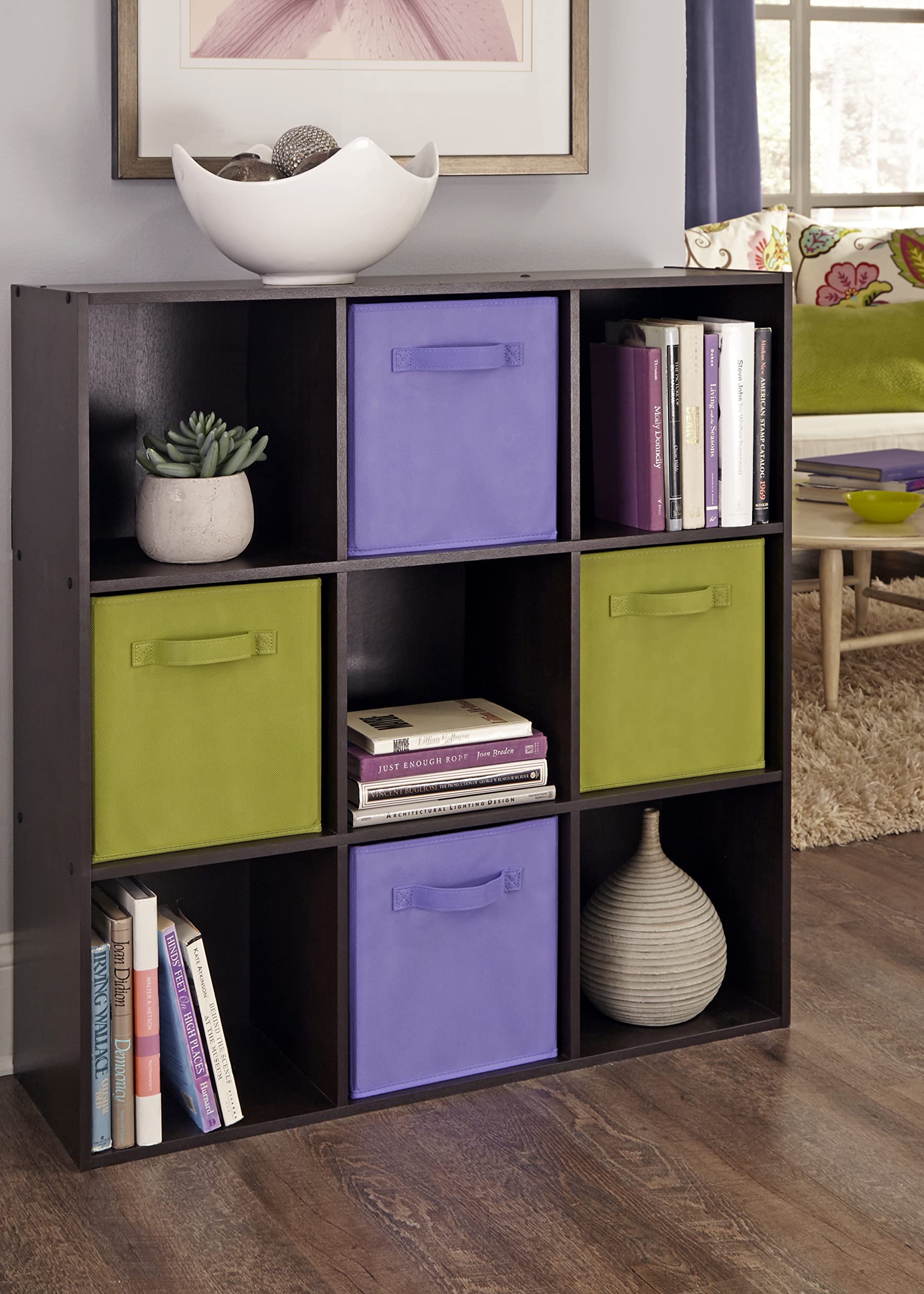 ClosetMaid Cubeicals 9 Cube Storage Shelf Organizer Bookshelf, Stackable, Square Shape, Easy