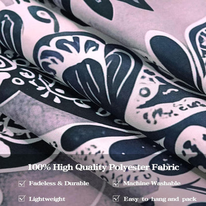 Fowocu Boho Floral Mandala Tapestry Wall Hanging Grey Bohemian Flower Medallion Tapestry Aesthetic Gray Black Hippie Indian Small Tapestries for Bedroom Living Room Dorm Decor 80 x 60 Inch