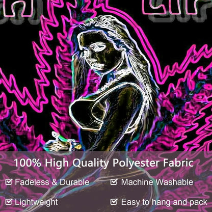 ADDWel Blacklight Tapestry for Bedroom, Tapestry Glow In The Dark, UV Reactive Black Light Posters Wall Hanging for Bedroom Dorm Living Room Backdrop Decor