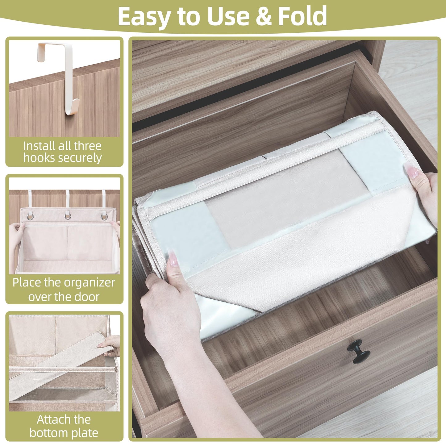 STORAGEIDEAS Over Door Organizer with 6 Extra Large Pockets 12 Side Pockets, Sturdy Closet Storage