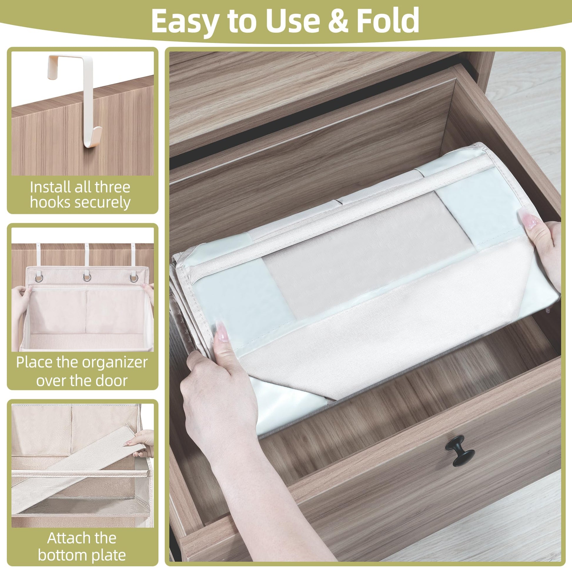 STORAGEIDEAS Over Door Organizer with 6 Extra Large Pockets 12 Side Pockets, Sturdy Closet Storage