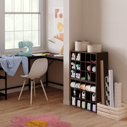 ClosetMaid 15 Cube Stackable Storage Organizer for Shoes, Bags, Crafts, Hobbies with Wood Shelves