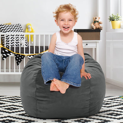 Hobestluk Bean Bag Chairs 2.5FT Bean Bag Chair with Memory Foam Filled & Machine Washable Cover,Beanbag Chair, Small Bean Bag Chairs for Playroom, Living Room, Bedroom