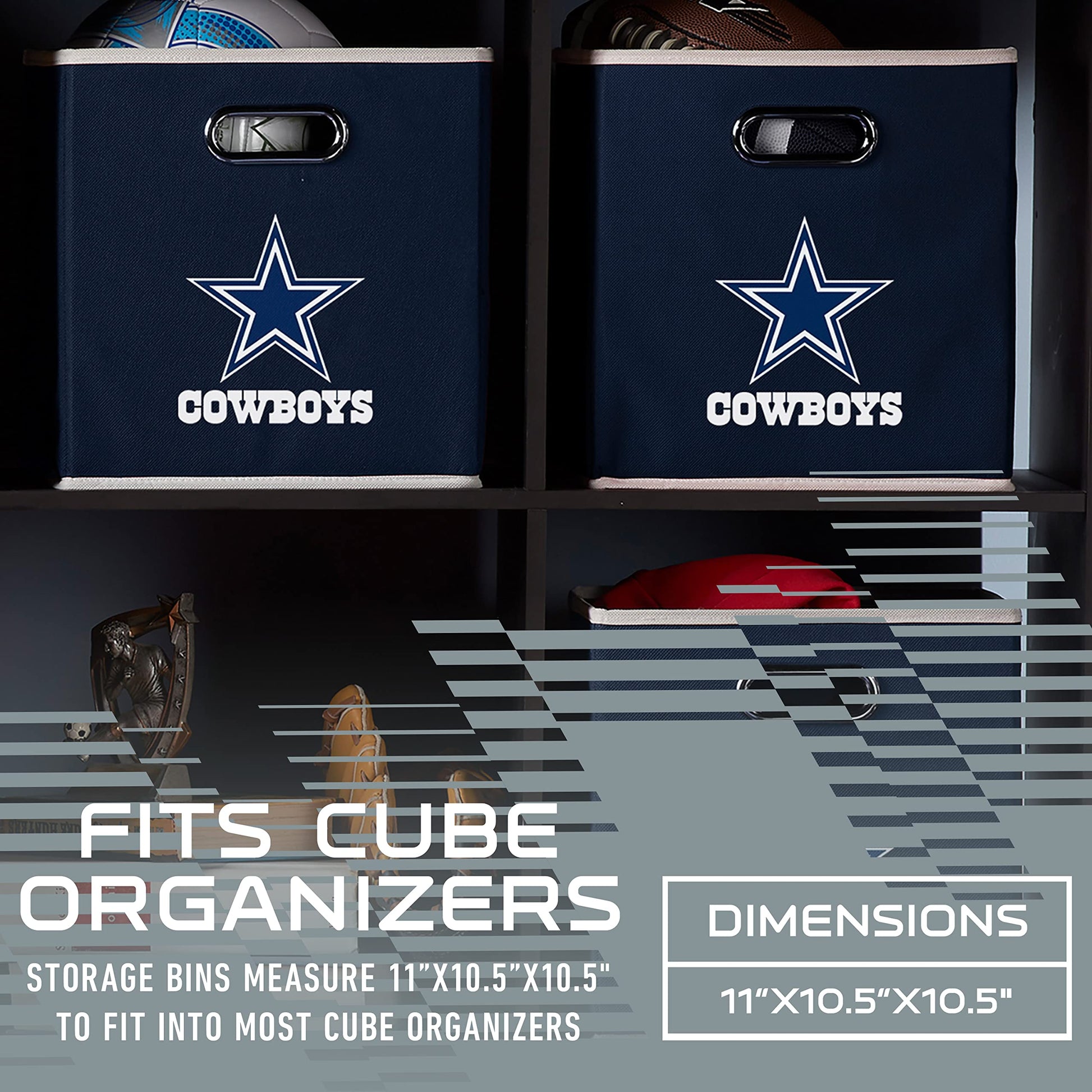 Franklin Sports NFL Dallas Cowboys Collapsible Storage Bin