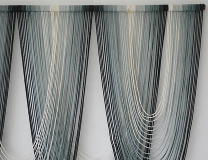 IOWER Large Macrame Wall Hanging Dip-Dyed Macrame Wall Decor Boho Wall Decor Craftsmanship Fiber Art 57" W x 41" L