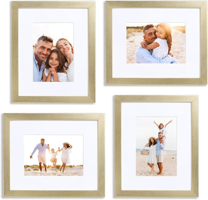 Sheffield Home 4 Piece Gallery Wall Frame Set, 8x10 Inch, Gold