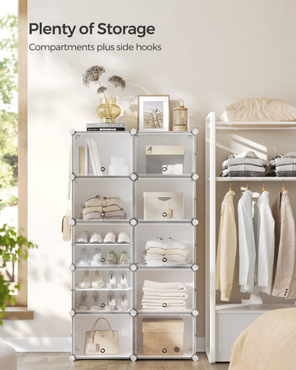SONGMICS Shoe Rack Organizer, 10-Tier Shoe Storage Cabinet for Closet and Entryway, Holds 40 Pairs