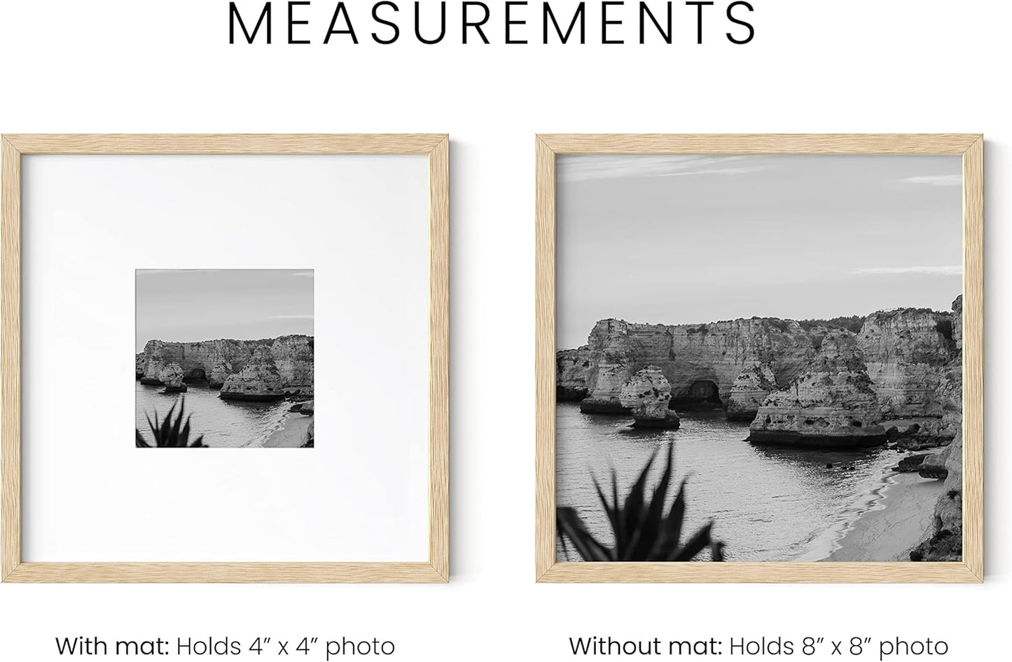 HAUS AND HUES Beige Square Frames Set of 4-8x8