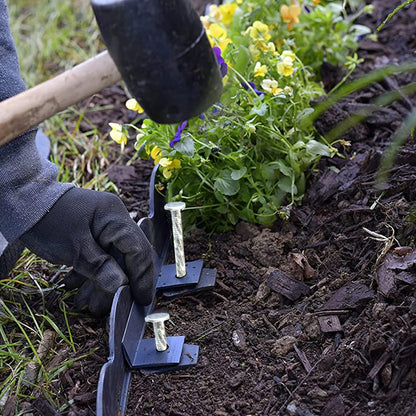 50/100/150 Pack 6" Solid Galvanized Non-Rust Metal Garden Stakes Spiral Landscape Edging Anchors for Paver Edging, Gardening, House Construction, etc (150)