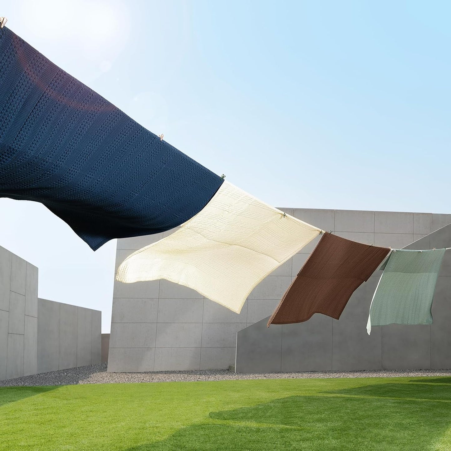 PHF Cooling Waffle Blanket King Size, Lightweight 60% Viscose from Bamboo & 40% Cotton. Breathable Blanket for Hot Sleepers, Soft and Luxury for Bed Couch and Sofa, 104"x90", Cocoa Brown