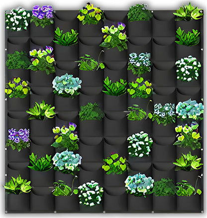 Vertical Wall Planter 64 Pockets Living Wall Garden