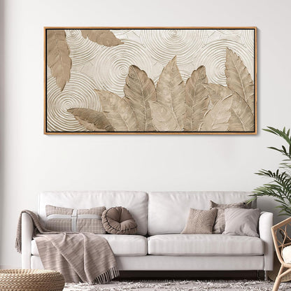 Minimalist & Modern Art for Bedroom Decor Framed Abstract Artwork for Walls Neutral & Contemporary Beige Wall art - Artwork for Living Room and Boho Style Large Abstract Wall Art 29×58IN