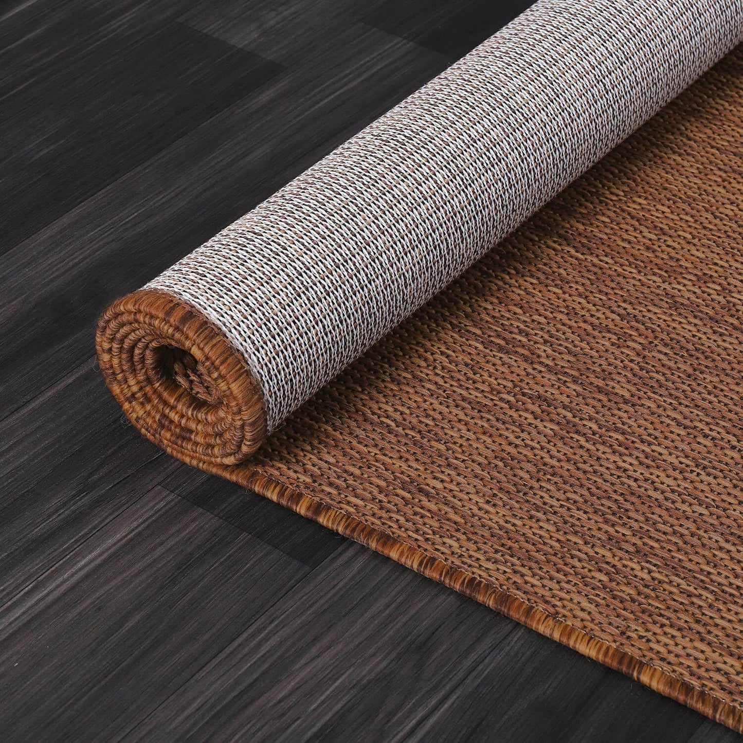 CAMILSON Outdoor Rug 9x12 Modern Area Rugs for Large Indoor and Outdoor Patios and Porches - Waterproof, Washable, Non-Shedding, Easy-to-Clean Outside Carpet (9 x 12, Solid - Gold)