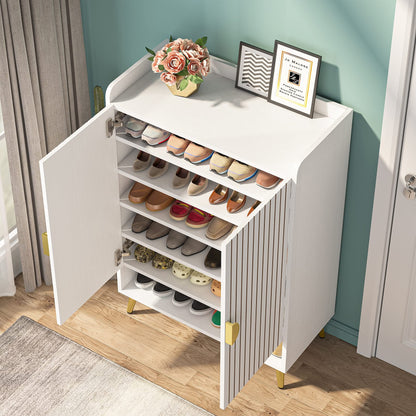 Tribesigns Shoe Cabinet with Doors, 6-Tier Shoe Storage for Entryway