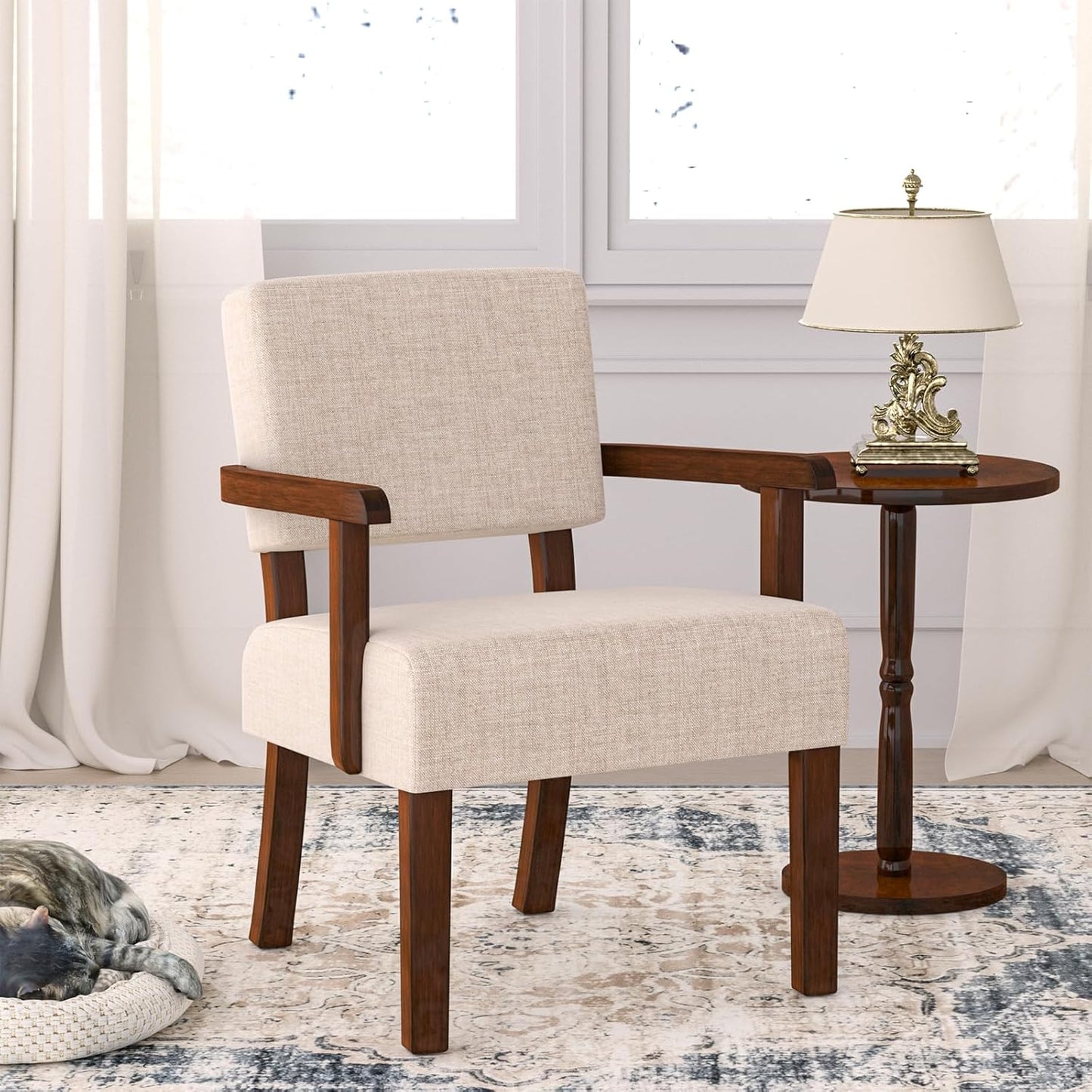Accent Chair, Oversize Living Room Chairs with Soft Seat & Armrests for Living & Dinning Rooms