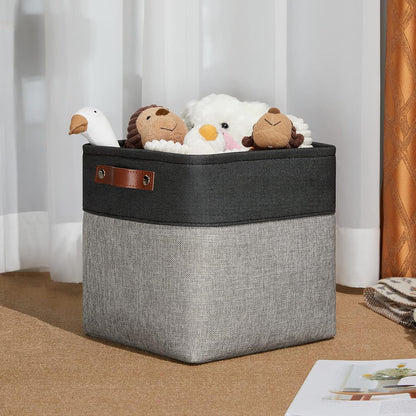 DULLEMELO 11x11 Cube Storage Bins for Cube organizer, Foldable Cube Storage Bins Baskets for Organizing Home Office Closet Shelves Toy Nursery,Fabric Cube Baskets Bin for Home organization