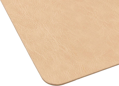 Faux Leather Placemats, Set of 4 PU Table Mats, Easy to Clean, Heat & Stain Resistant for Office Conference Table,Dining Home Decor