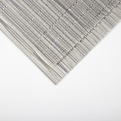 Sliver Placemats Set of 4 - Easy Clean Modern Durable Washable Vinyl Place Mats - Heat Resistant Placemats for Kitchen Table - PVC Table Mats for Dining Table (Sliver, 4)