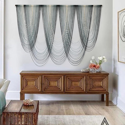 IOWER Large Macrame Wall Hanging Dip-Dyed Macrame Wall Decor Boho Wall Decor Craftsmanship Fiber Art 57" W x 41" L