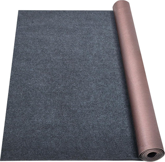 Marine Carpet,5 FT x 20 FT Dark Gray Indoor Outdoor Carpet 0.2" Thick Boat Carpet with Water-Proof TPE Backing, Non-Slide Outdoor Marine Carpet Roll for Home, Patio, Porch, Deck