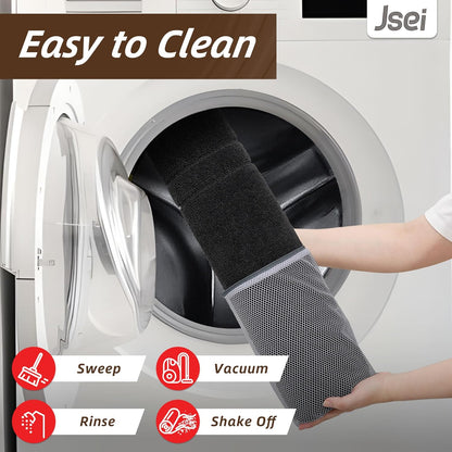 JSEI Entryway Rugs Doormat 20"x32", Non-Slip Dirt Trapper Door Mats Indoor, Washable Absorbent and Stain Resist Welcome Floor Mat for Front Door, Dog Door Mat, Muddy Wet Shoes & Paws, Black