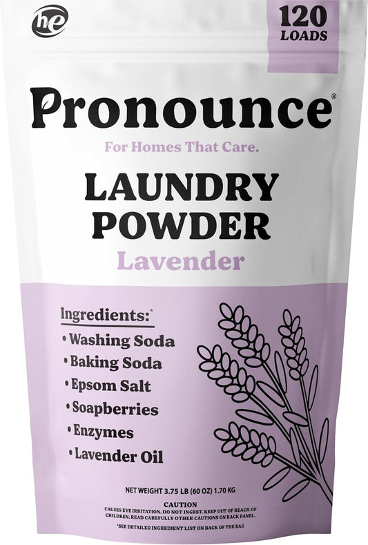 Pronounce Laundry Detergent Powder Alternative | Earth-Derived Ingredients, Eco-Friendly, Safer for