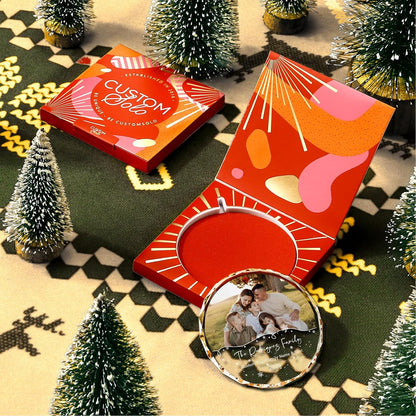 Bemaystar Personalized Family Christmas Ornaments 2025–Custom Crystal Ornament with Photo and Text–Holiday Keepsake Gift for Parents Grandparents Kids–Christmas Tree Decoration