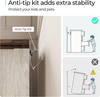 LINSY HOME 9 Drawers Dresser for Bedroom, Wood Bedroom Chest of Drawers, Farmhouse Tall Dresser for Closet, Dressers Organizer for Living Room, Hallway, Beige