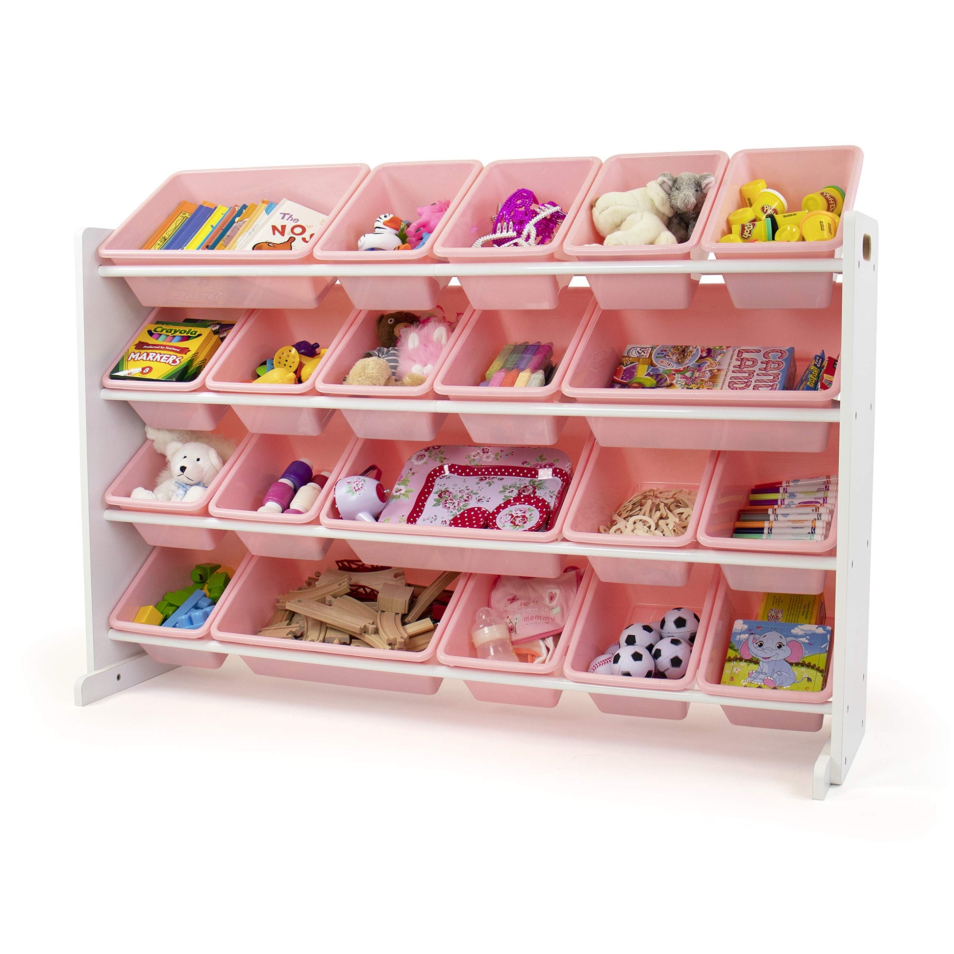 Humble Crew Kids Toy Organizer with 20 Bins, 4 Tier Storage for Playroom