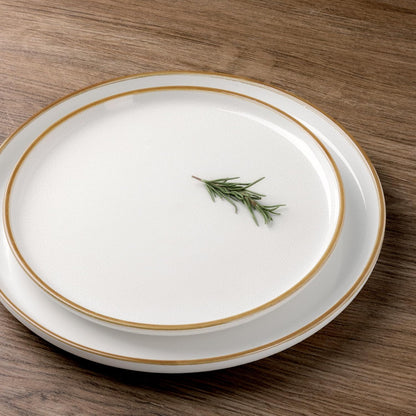 GBHOME Ceramic Dinnerware Sets for 6, 18 Pieces Stoneware Plates and Bowls Sets, Scratch Resistant Dishes, Dishwasher & Microwave Safe, Reactive Glaze-White