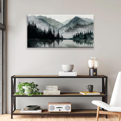 TAIJXAGSG Canvas Art Wall Decor Paintings Art Prints Modern Wall Art For Living Room Decorations Mountain Lake View Landscape Artwork Wall Bedroom Kitchen Office Home Wall Decor Artwork 24"×48"