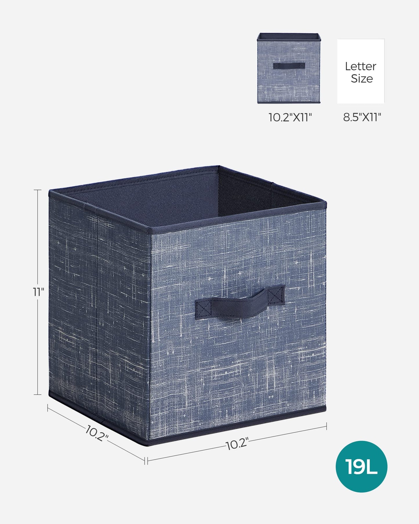 SONGMICS Storage Cubes, Set of 6, 11-Inch Foldable Closet Organizers