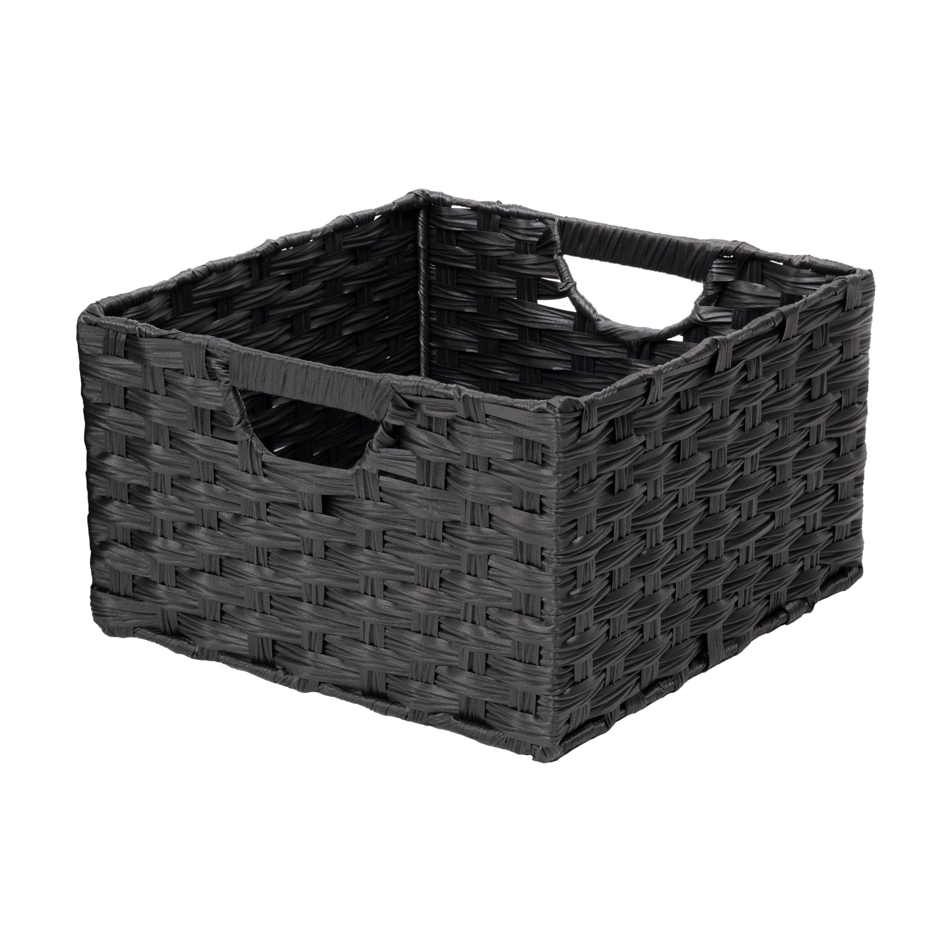 Seville Classics Premium Handwoven Portable Laundry Bin Basket with Carrying Handles, Household