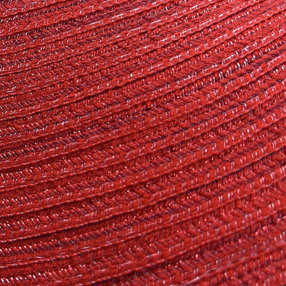 AHHFSMEI Round Braided Placemats Set of 6 Round Table Mats for Dining Tables Natural Woven Heat Resistant Place mats 15 Inch (Christmas red, 6)